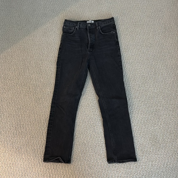 Agolde Riley High Rise Black Jeans - Picture 6 of 7